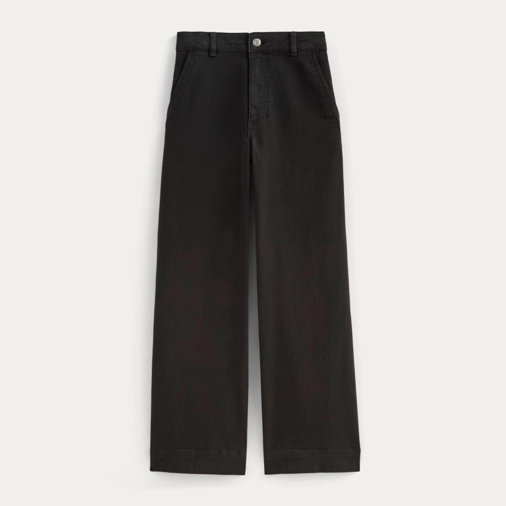Everlane Women's Black Wide Crop Leg Pants